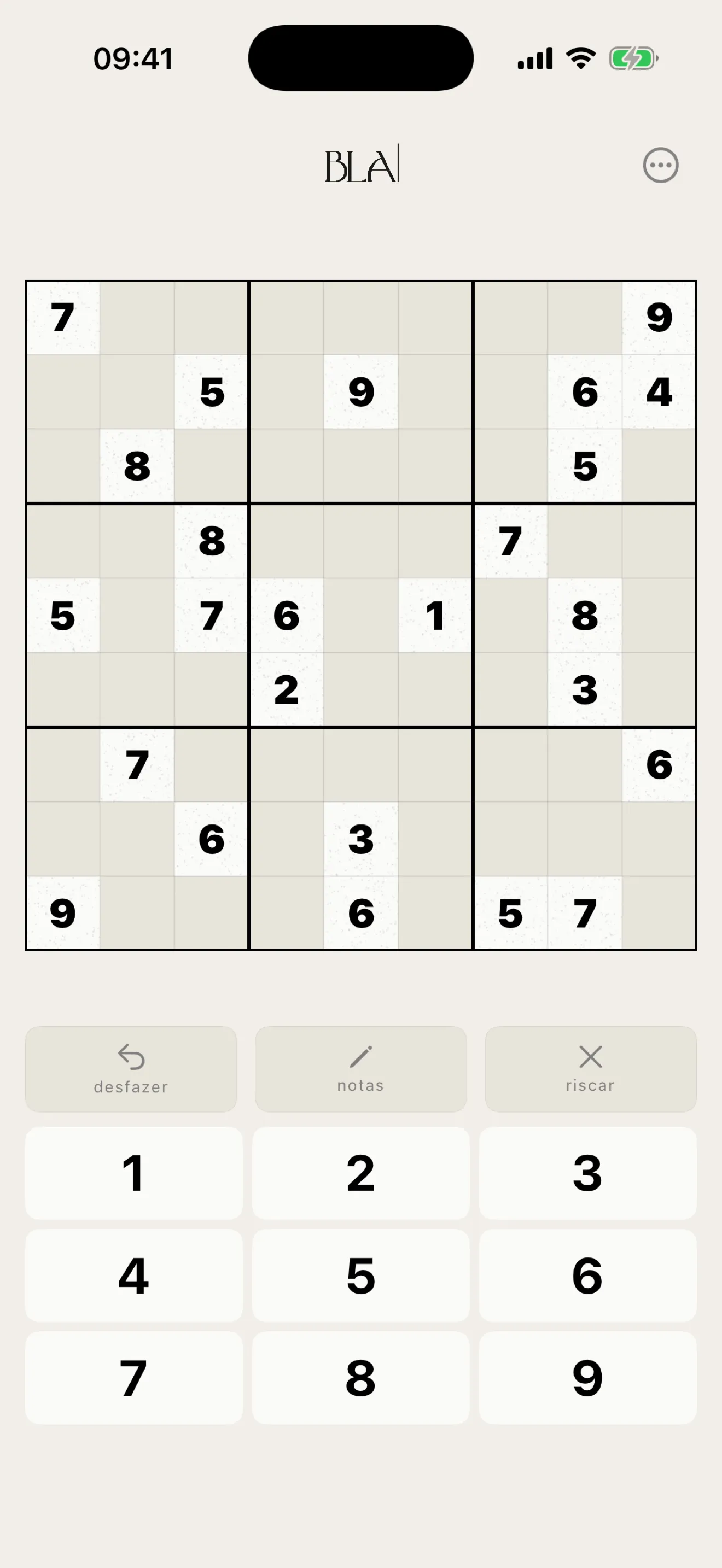 Sudoku BLA em português, captura de tela 6 de 13