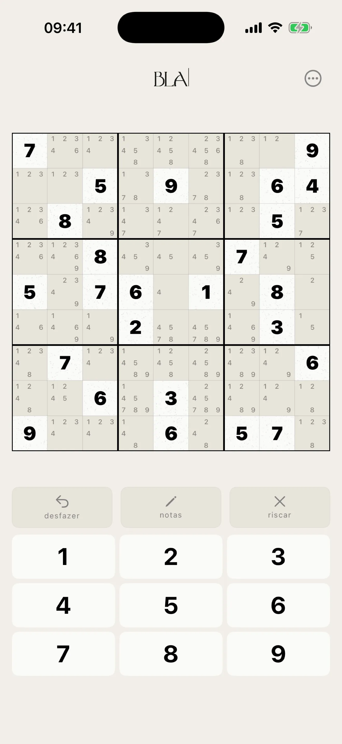Sudoku BLA em português, captura de tela 9 de 13