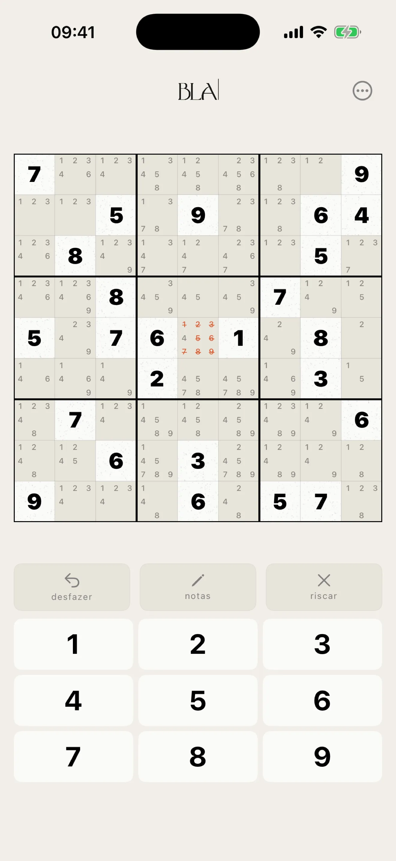 Sudoku BLA em português, captura de tela 10 de 13