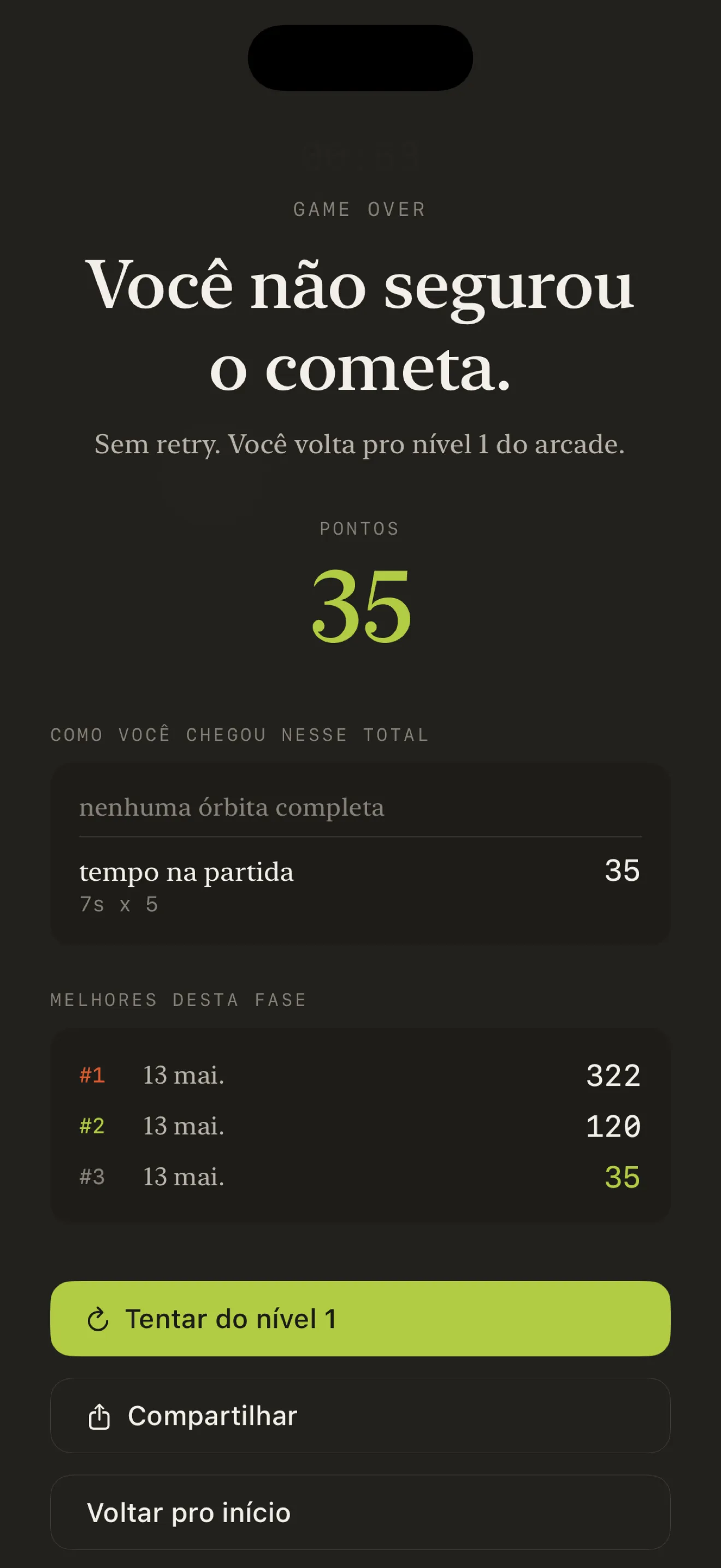 Cauda do Cometa BLA, captura de tela 10 de 10
